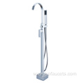 Floor Mounted Tub Shower Faucets with Hand Sprayer Single Handle Free Standing Bathtub Shower Mixer Taps